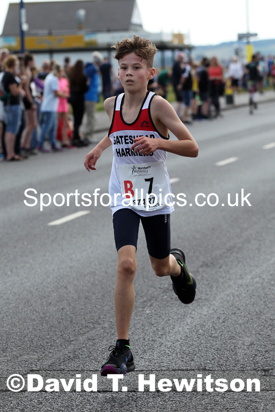 Boys under-13s 2021 Northern 6 and 4 Stage and Young Athletes Road Relays, Redcar. Photo: David T. Hewitson/Sports for All Pics
